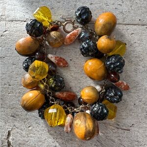 Vintage 60s Funky Cha Cha Beaded Bracelet